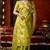 Parrot green heavy tissue allover cow woven butta with tassels saree with blouse