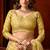 Yellow heavy tissue allover cow woven butta with tassels saree with blouse