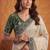 Cream Color Dori And Gotta Pati Work Silk Blend Saree