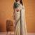 Cream Color Dori And Gotta Pati Work Silk Blend Saree