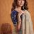 Cream Color Dori And Gotta Pati Work Silk Blend Saree
