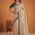 Cream Color Dori And Gotta Pati Work Silk Blend Saree