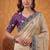 Cream Color Dori And Gotta Pati Work Silk Blend Saree