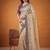 Cream Color Dori And Gotta Pati Work Silk Blend Saree