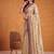 Cream Color Dori And Gotta Pati Work Silk Blend Saree