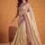 Cream Color Dori And Gotta Pati Work Silk Blend Saree