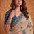 Cream Color Dori And Gotta Pati Work Silk Blend Saree