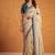Cream Color Dori And Gotta Pati Work Silk Blend Saree