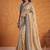 Cream Color Dori And Gotta Pati Work Silk Blend Saree