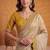 Cream Color Dori And Gotta Pati Work Silk Blend Saree