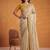 Cream Color Dori And Gotta Pati Work Silk Blend Saree
