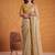 Cream Color Dori And Gotta Pati Work Silk Blend Saree
