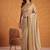 Cream Color Dori And Gotta Pati Work Silk Blend Saree