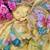 Yellow georgette silk blend with butterfly digital print with hand khatli moti work saree with blouse