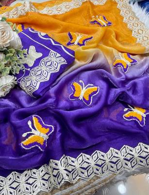 Multicolor silk blend butta saree blouse 3