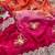 Multicolor silk blend padding with hand towel work butterfly butta saree with blouse