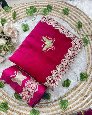 Multicolor silk blend saree blouse 4