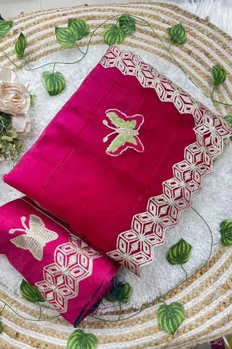 Multicolor silk blend saree blouse