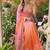 Multicolor silk blend padding with hand towel work butterfly butta saree with blouse