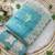 Multicolor silk blend padding with hand towel work butterfly butta saree with blouse
