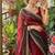 Multicolor fendy chiffon padding with embroidery sequin work saree with blouse