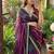 Multicolor fendy chiffon padding with embroidery sequin work saree with blouse