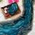 Multicolor fendy chiffon padding with embroidery sequin work saree with blouse