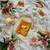 Offwhite taby silk blend with digital print and cutdana moti work saree with blouse