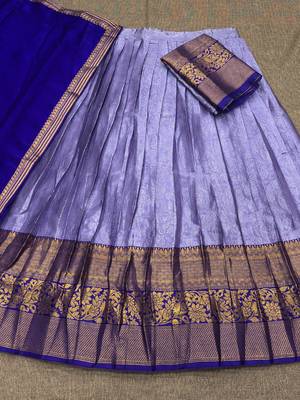 Lavendar South Indian Lehenga Choli Set 4