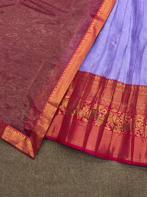 Pink South Indian Lehenga Choli Set 3