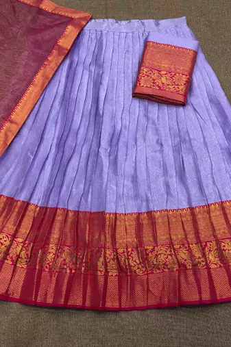 Pink South Indian Lehenga Choli Set