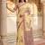Cream Color Dori And Print Work Silk Blend Saree