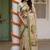 Cream Color Dori And Print Work Silk Blend Saree