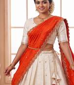 Orange Traditional Lehenga Choli Set