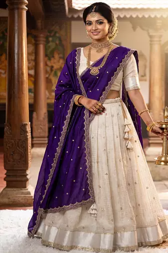 Purple Traditional Lehenga Choli Set