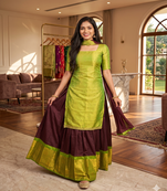 Green Green Skirt embroidered Suit Set