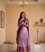 Lavendar South Indian Lehenga Choli Set