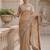 Beige Color Patch Embroidered,Dori,Multi Thread,Zari,Sequins And Zircon Diamond Work Silk Blend Saree
