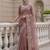 Onion Pink Color Patch Embroidered,Dori,Multi Thread,Zari,Sequins And Zircon Diamond Work Silk Blend Saree