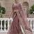 Onion Pink Color Patch Embroidered,Dori,Multi Thread,Zari,Sequins And Zircon Diamond Work Silk Blend Saree