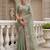Sea Green Color Patch Embroidered,Dori,Multi Thread,Zari,Sequins And Zircon Diamond Work Silk Blend Saree