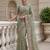 Sea Green Color Patch Embroidered,Dori,Multi Thread,Zari,Sequins And Zircon Diamond Work Silk Blend Saree