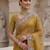 Yellow Color Patch Embroidered,Dori,Multi Thread,Zari,Sequins And Zircon Diamond Work Silk Blend Saree
