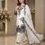 Sequence embroidered farshi salwar suit set with organza dupatta
