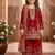 Designer wedding embroidered work kids plazzo set