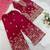 Designer wedding embroidered work kids plazzo set