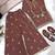 Kids faux georgette embroidered work kurta plazzo set