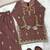 Kids faux georgette embroidered work kurta plazzo set