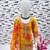 Faux georgette digital print with embroidered work kids sharara set
