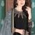 BLACK COLOR CORD N SEQUNCE WORK ART SILK GOWN 